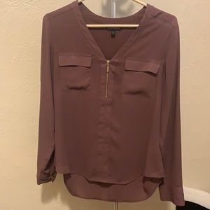 Purple half zip portofino top